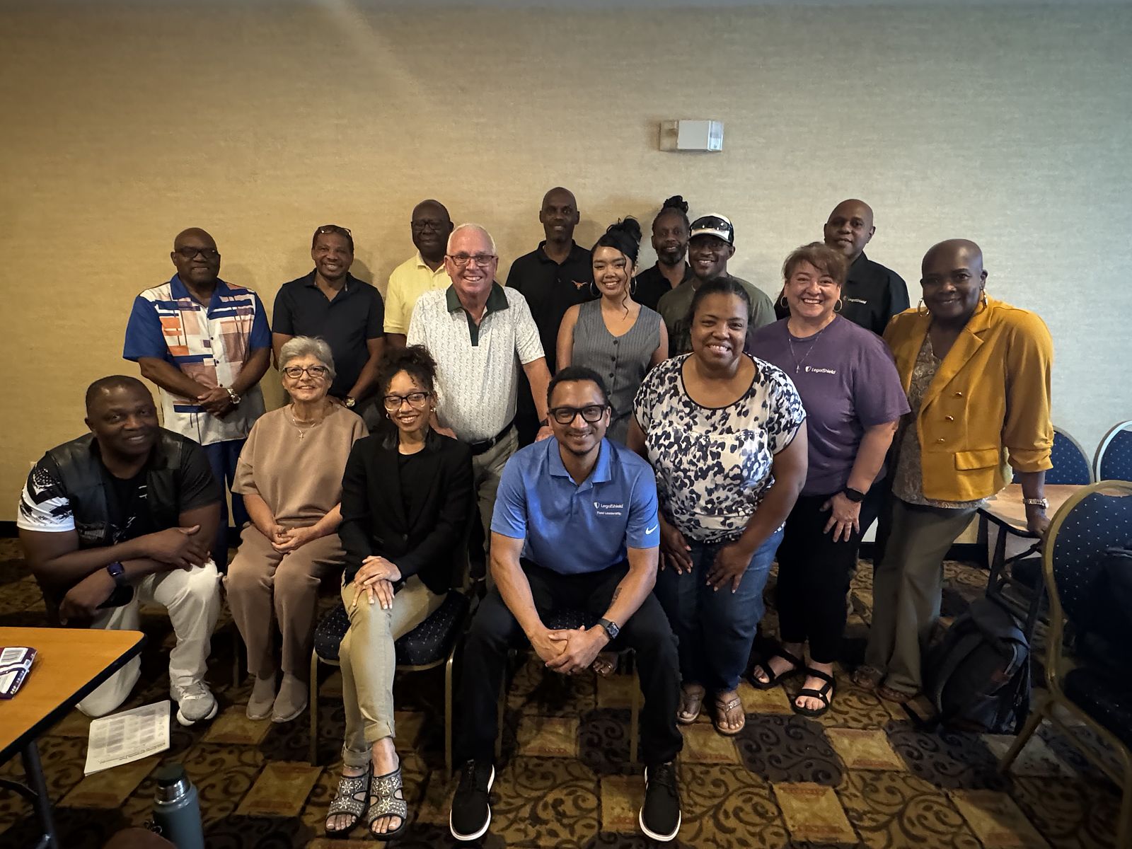 Herman with a community group