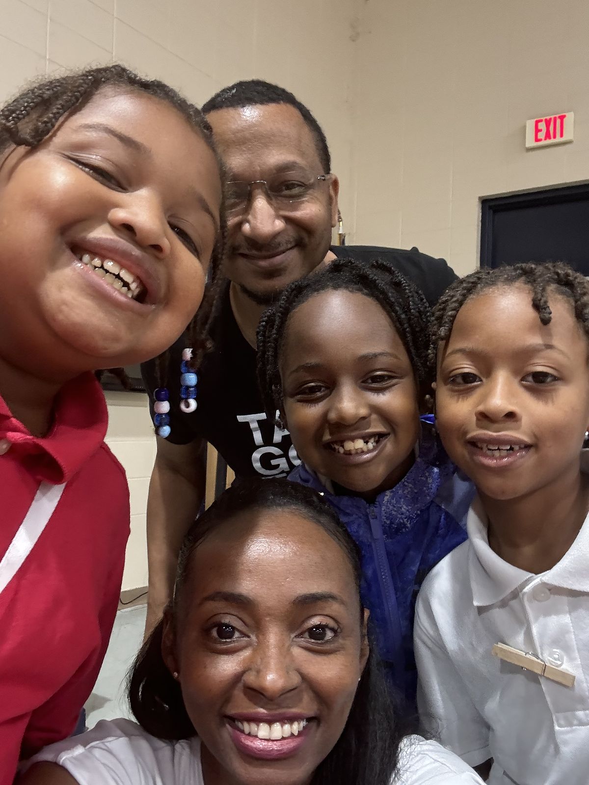 Family selfie with children
