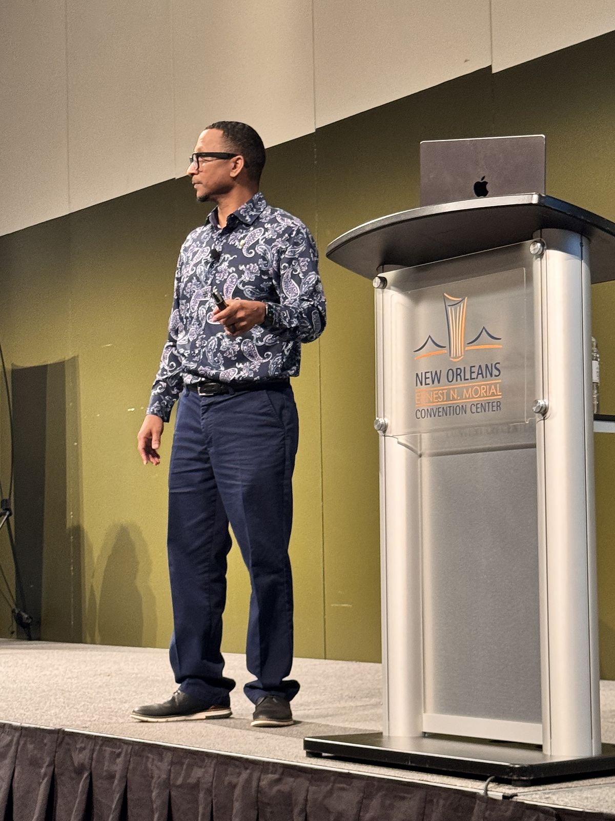 Herman presenting at the New Orleans convention center